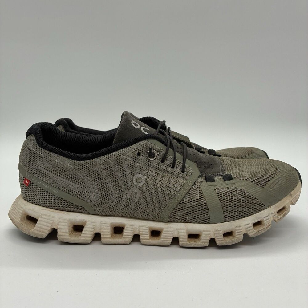 On Running Cloud Womens Size 10 Olive Green Khaki Mesh Running Shoes Sneakers